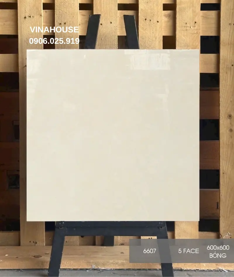 Gạch 60×60 màu vàng nhạt bóng 6607