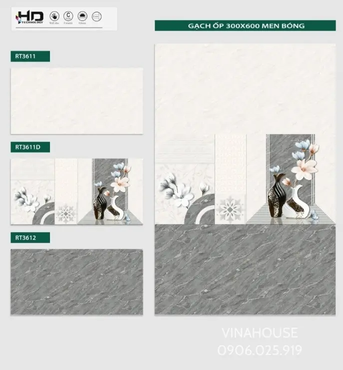Gạch ốp tường 30×60 giá rẻ 3611-3611D-3612